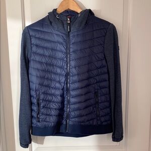 Navy Blue Quilted Jacket